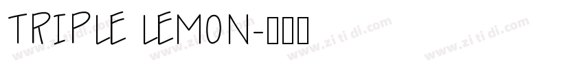 TRIPLE LEMON字体转换